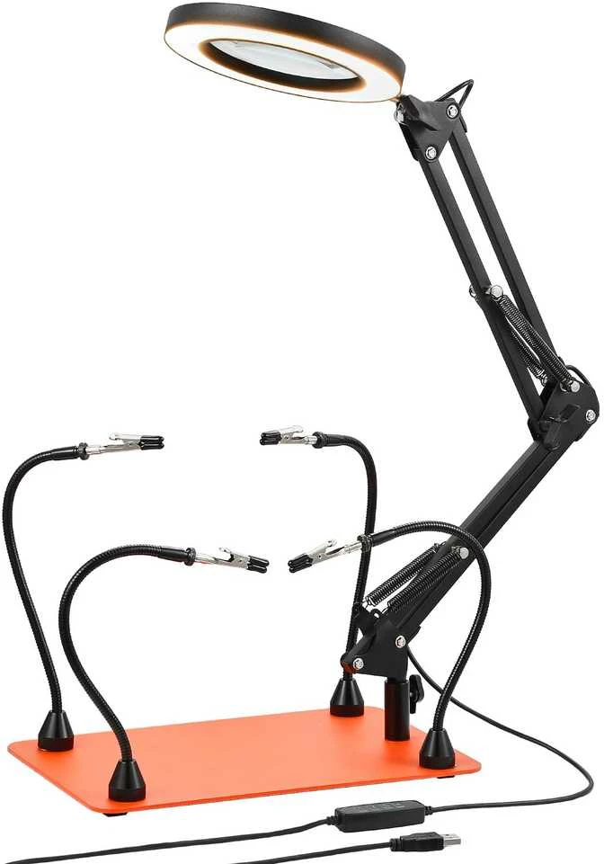 VEVOR Magnetinė litavimo stotis su LED lempa