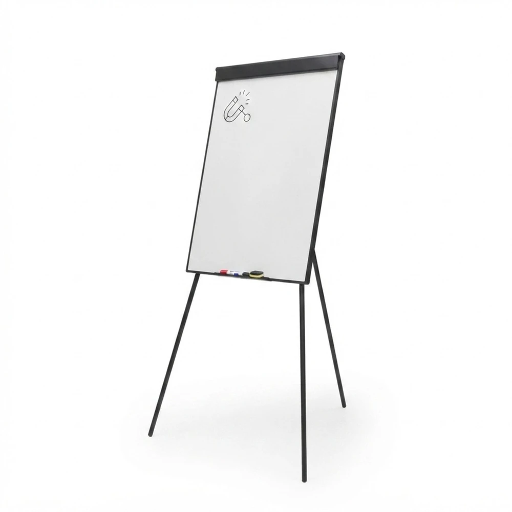 Relaxdays Magnetinė rašomoji lenta ant stovo 100x70 cm, 2 laikikliai