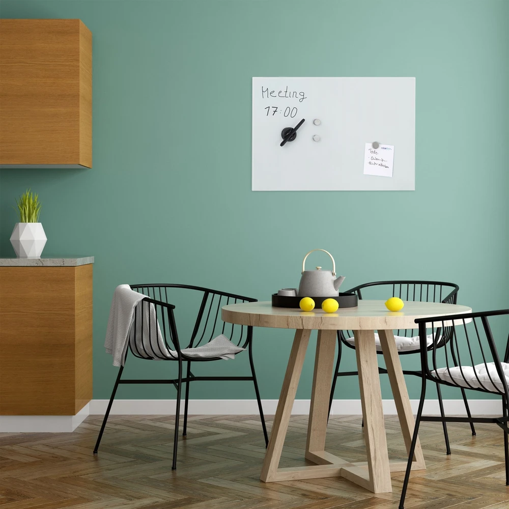 Relaxdays Magnetinė stiklinė sauso trynimo lenta balta