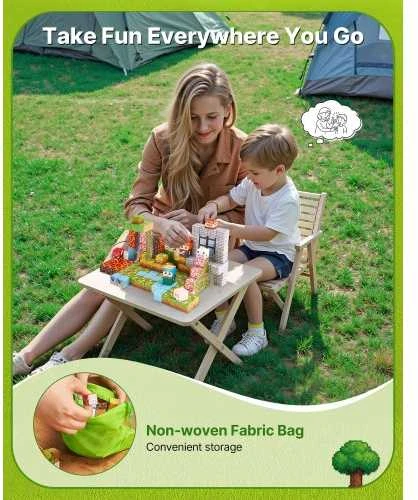 VEVOR Magnetinės kaladėlės 150 vnt miško pilies rinkinys