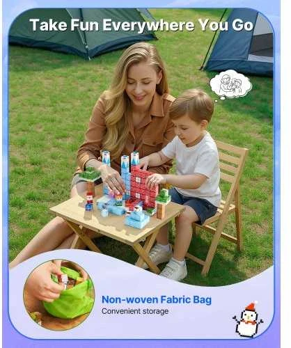 VEVOR Magnetinių blokelių rinkinys pilies statymui