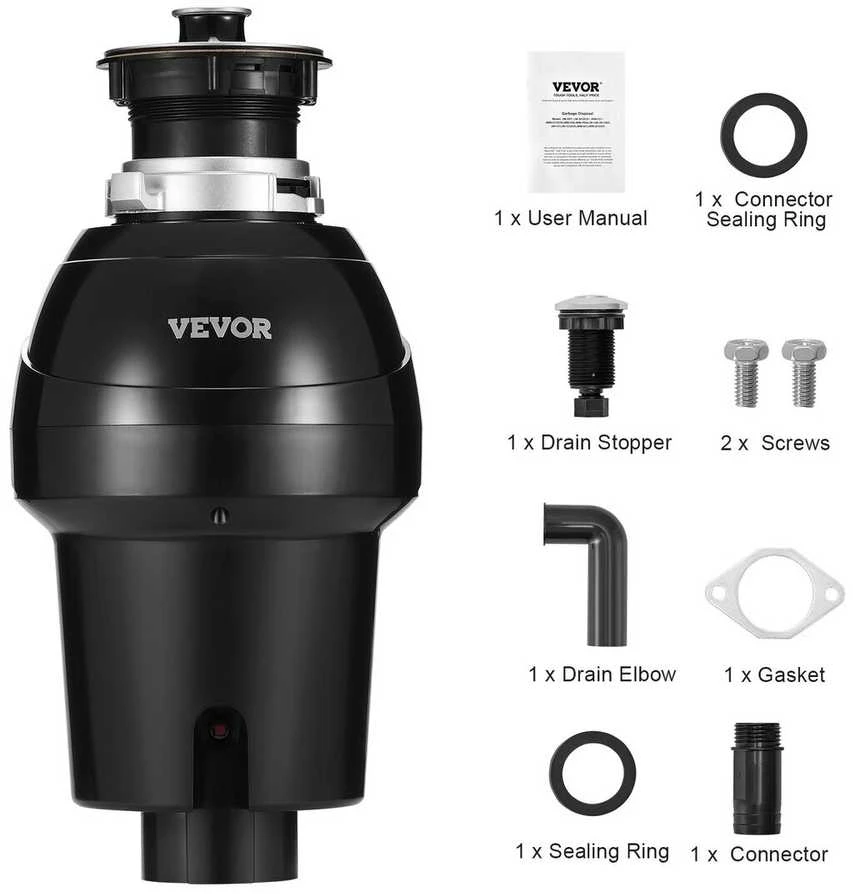 VEVOR Maisto atliekų smulkintuvas 1 AG 3960 aps./min