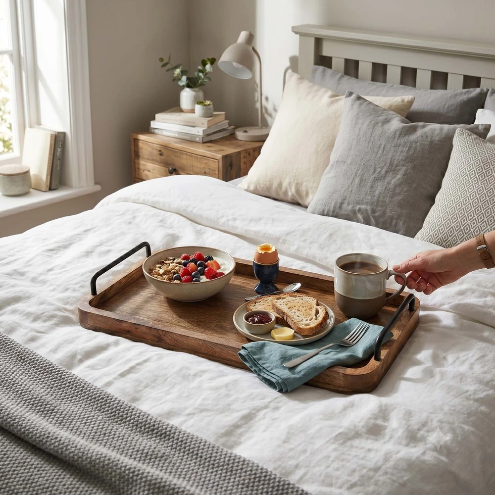 Relaxdays Mango medienos padėklas