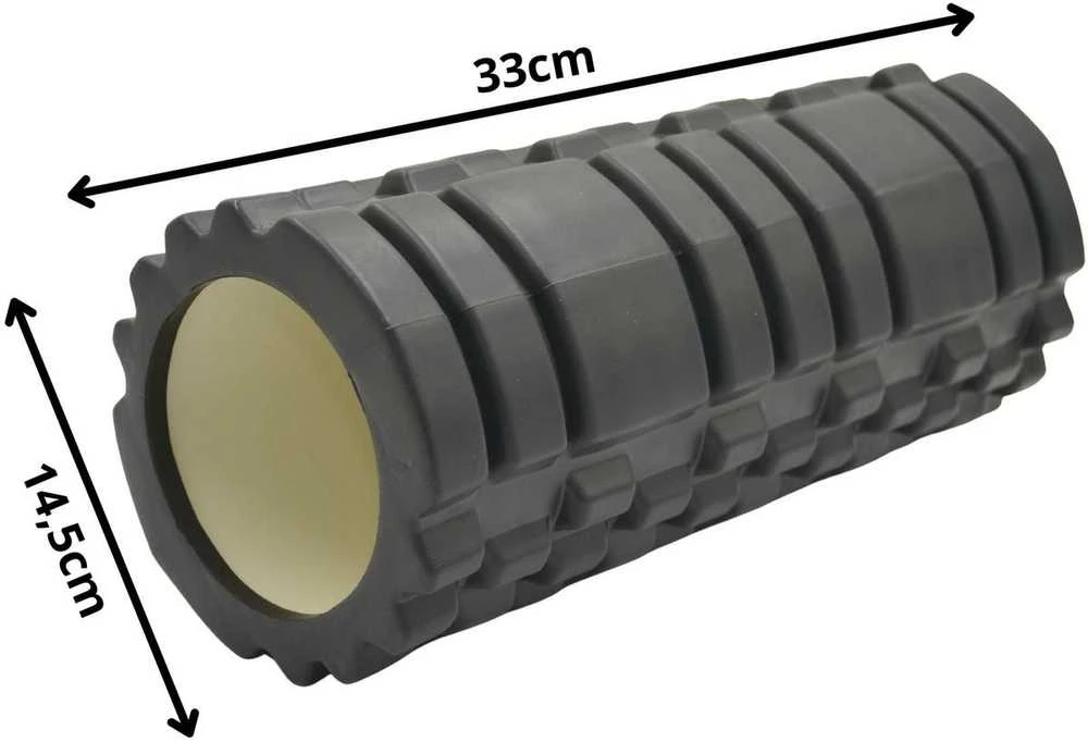 Pure2Improve | Ribbed Training Roller | Juodas