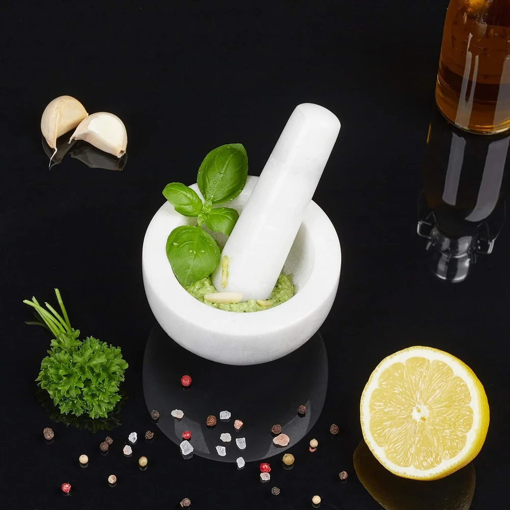 Relaxdays Marmurinė grūstuvė su grūstuku