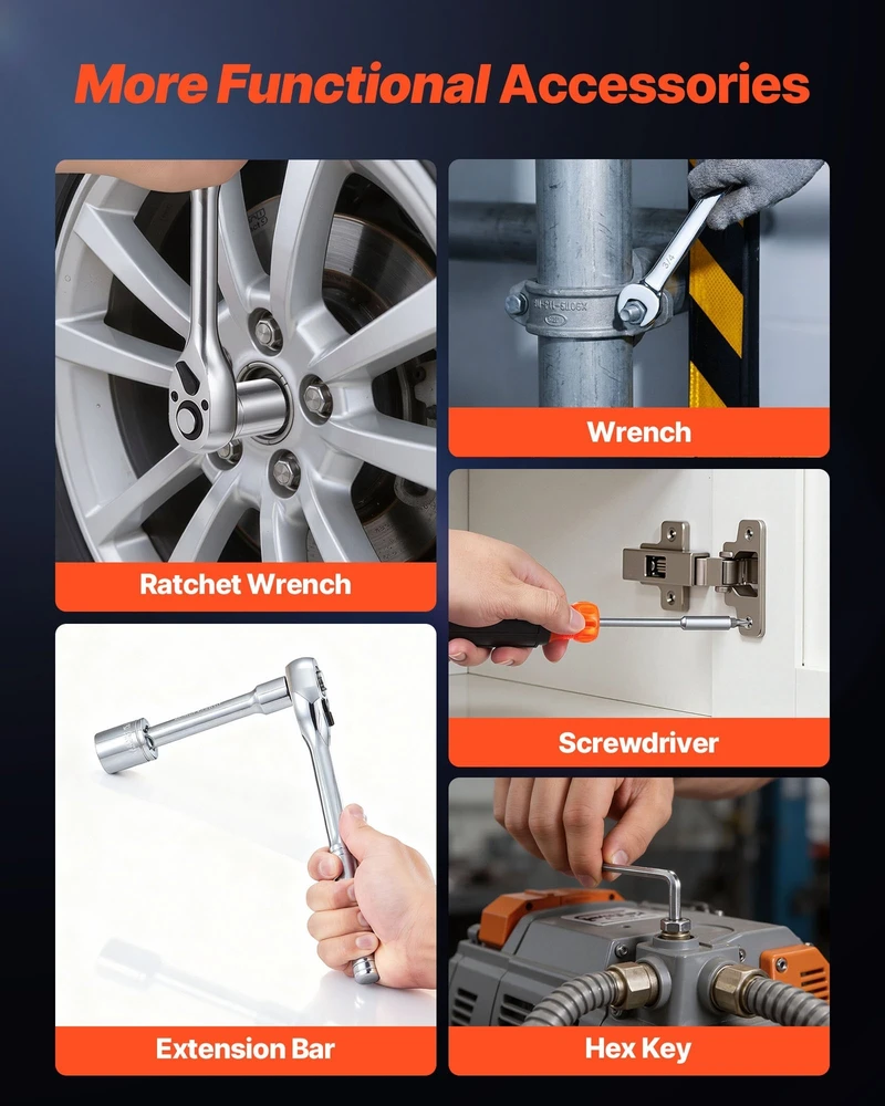 VEVOR Mechaniko įrankių rinkinys, 314 dalių