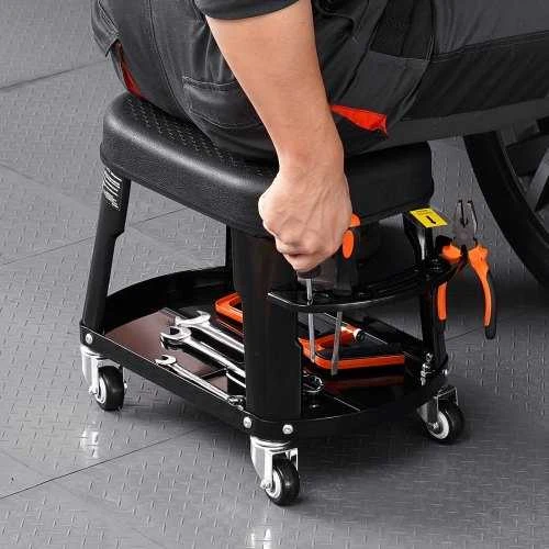 VEVOR Mechaniko kėdė su ratukais ir įrankių dėklu