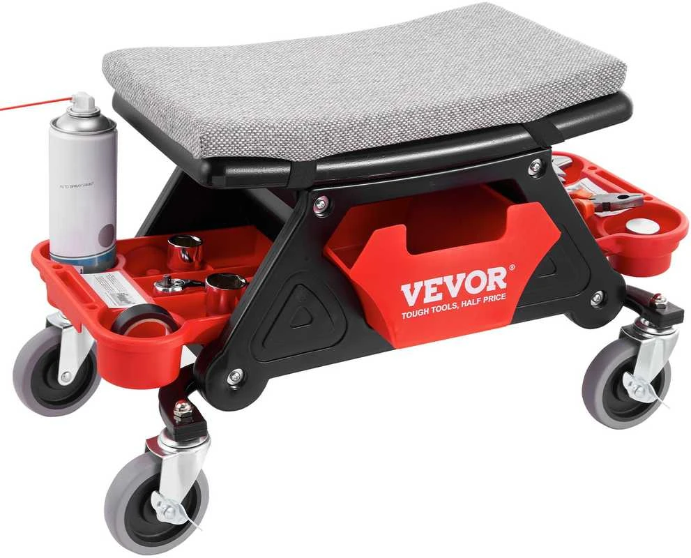 VEVOR Mechaniko kėdutė su ratukais ir įrankių stalčiais