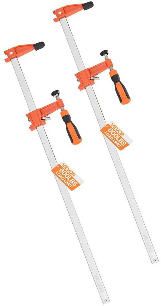 VEVOR Medienos spaustuvai 2 vnt. 61 cm fiksuojamas F spaustuvas