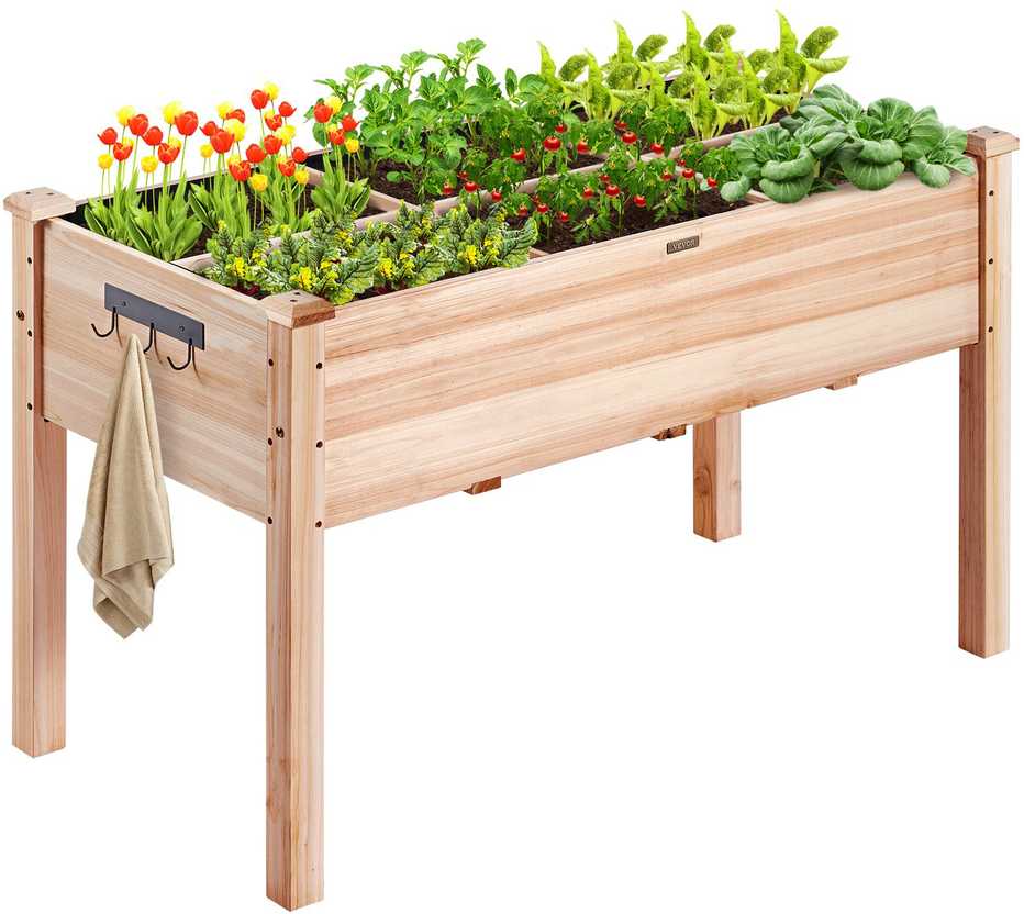 VEVOR Medinė paaukštinta sodo lova 120x58x76 cm