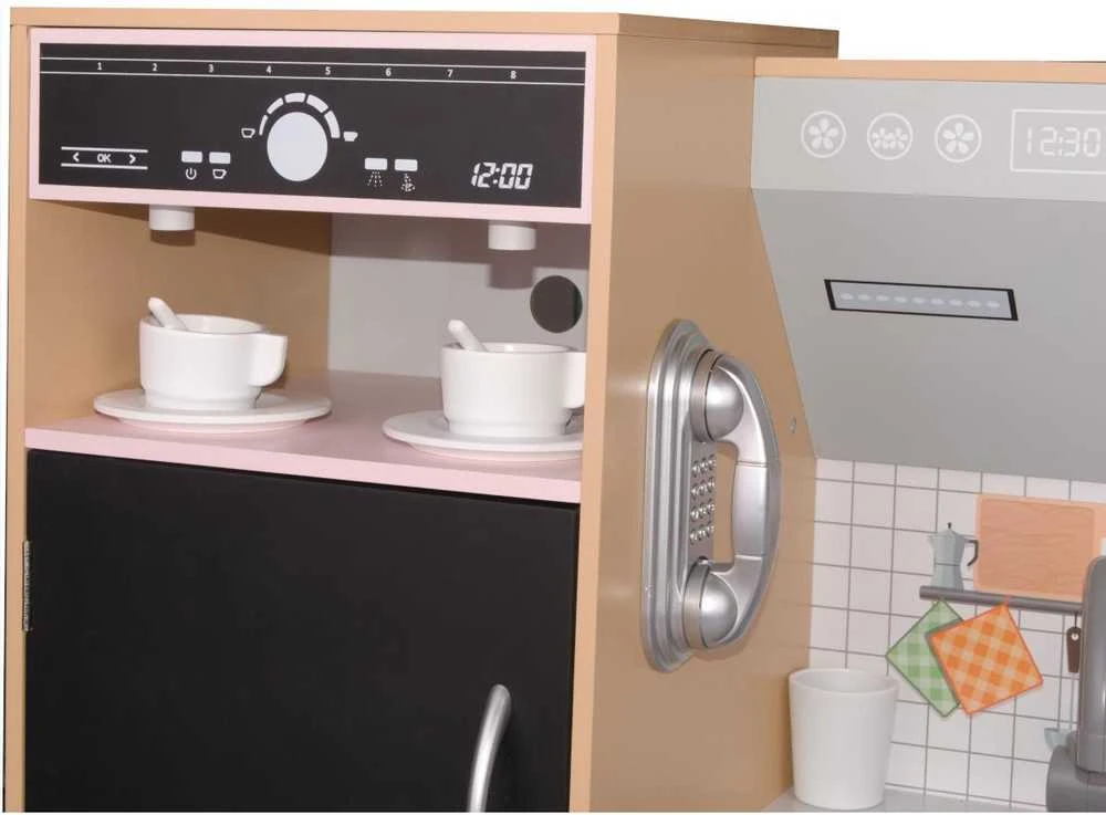 Enero Toys Medinė vaikų virtuvė su LED