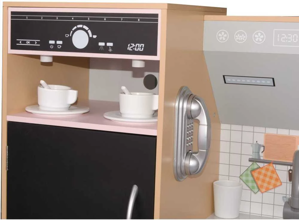 Enero Toys Medinė vaikų virtuvė su LED