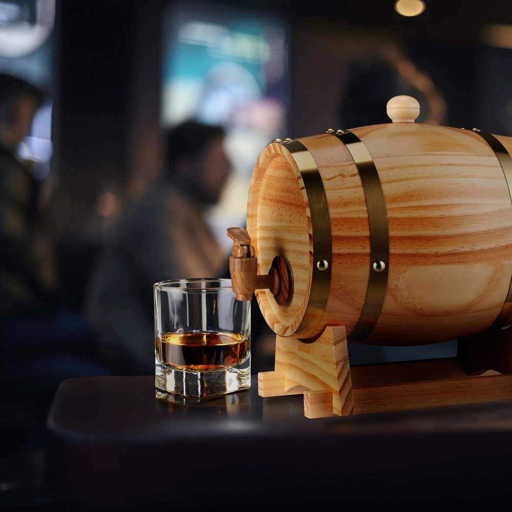 Relaxdays Medinė viskio statinaitė 2,2 l