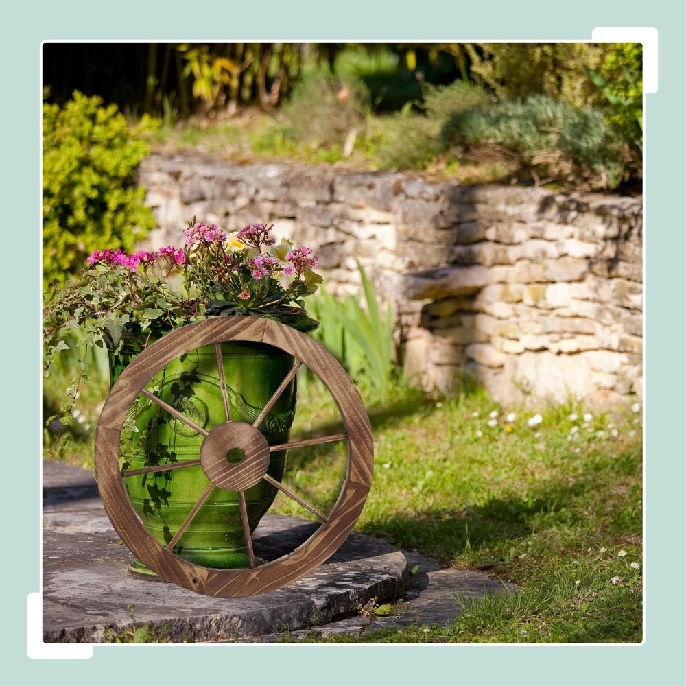 Relaxdays Mediniai ratai, 60 cm, 2 vnt. rinkinys