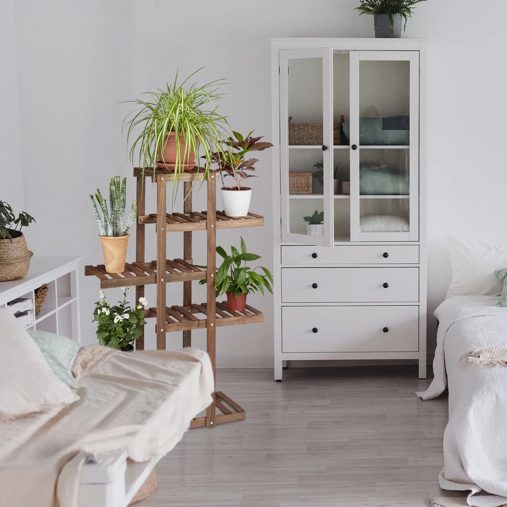 Relaxdays Medinis gėlių ekspozicijos stovas