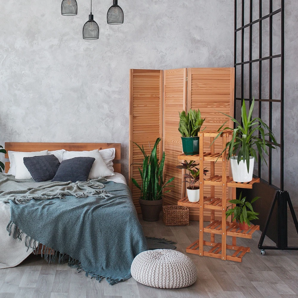 Relaxdays Medinis gėlių ekspozicijos stovas
