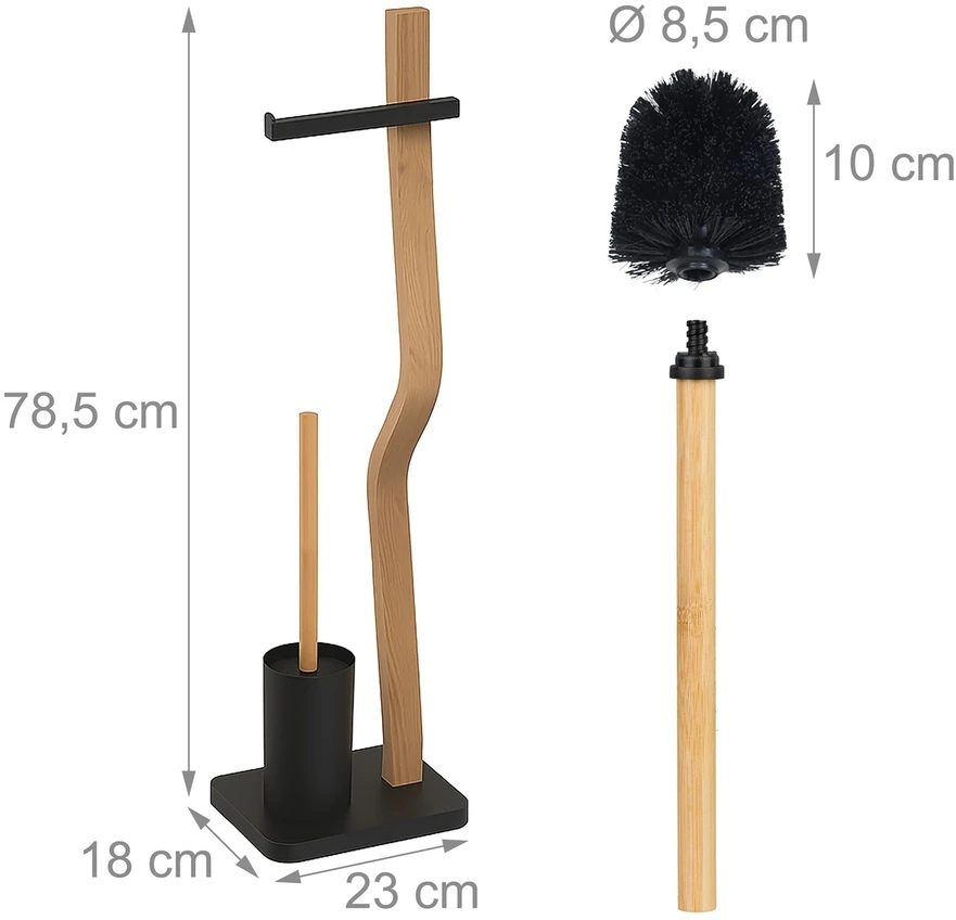 Relaxdays Medžio ir metalo WC rinkinys
