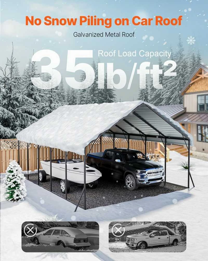 VEVOR Metalinė 20 x 24 pėdų automobilių pastogė