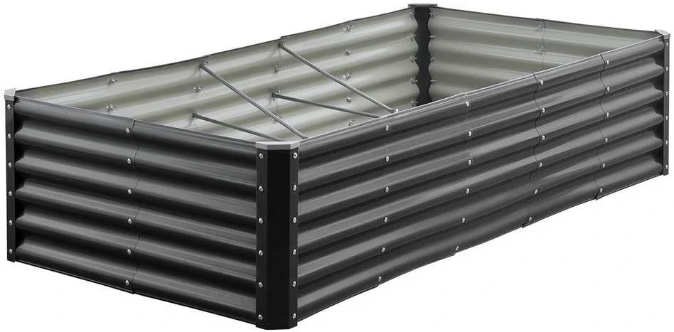 Vevor Metalinė daržovių lysvė 180x90x60cm tamsiai pilka