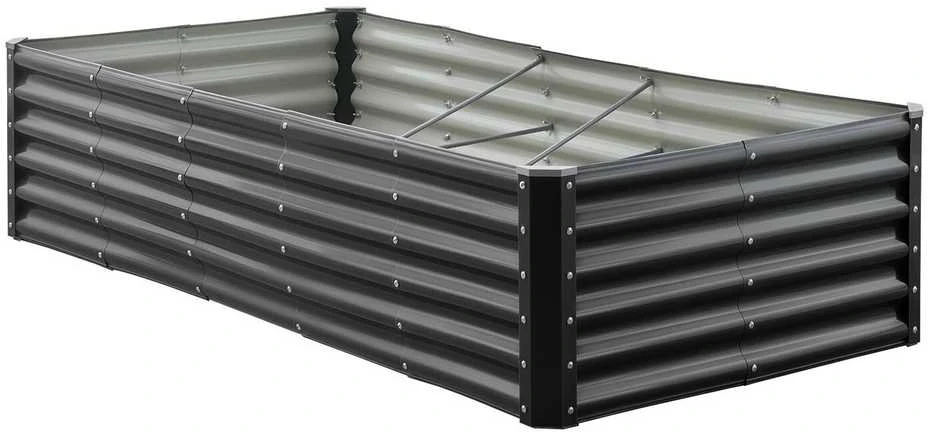 Vevor Metalinė daržovių lysvė 180x90x60cm tamsiai pilka