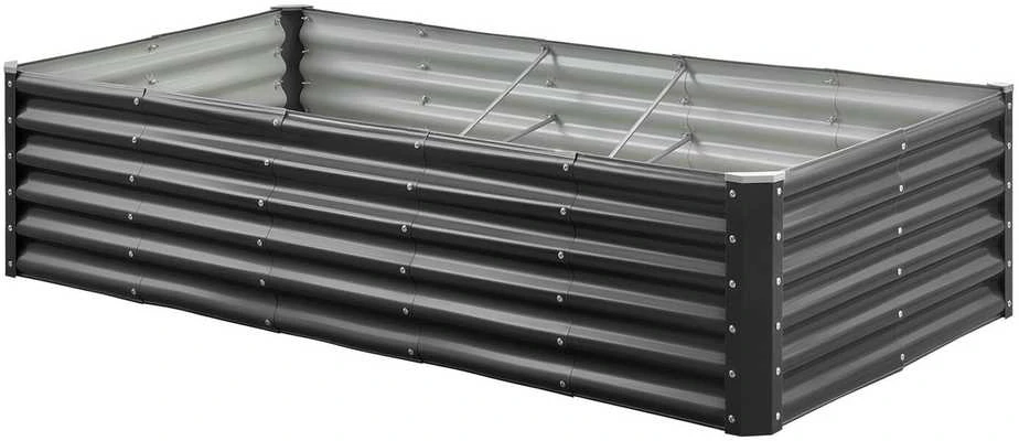 Vevor Metalinė daržovių lysvė 180x90x60cm tamsiai pilka