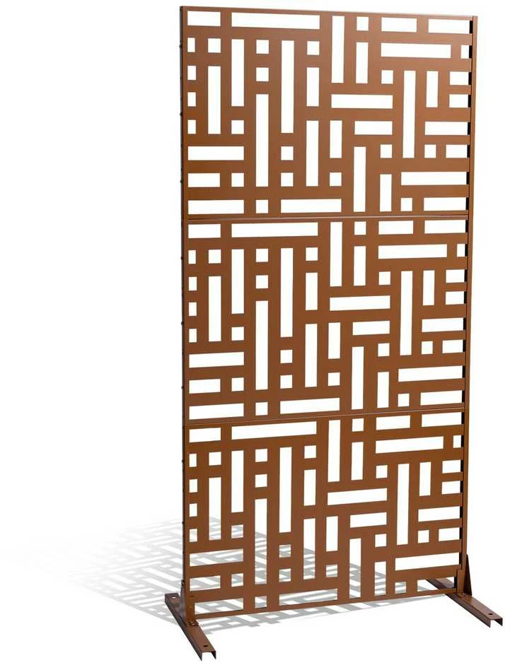 VEVOR Metalinė privatumo tvora 120 x 193 cm ruda