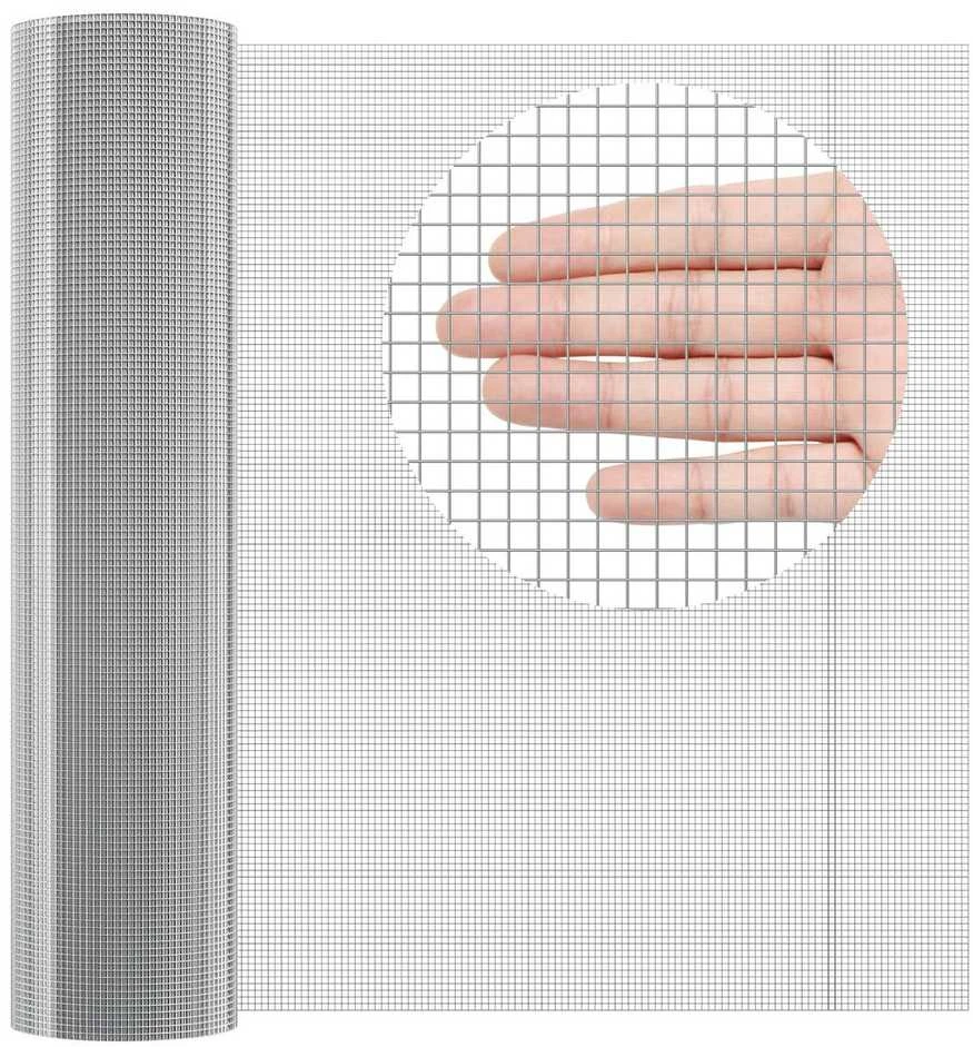 VEVOR Metalinė viela 6.35 mm tinklelio 36cm x 30.48m