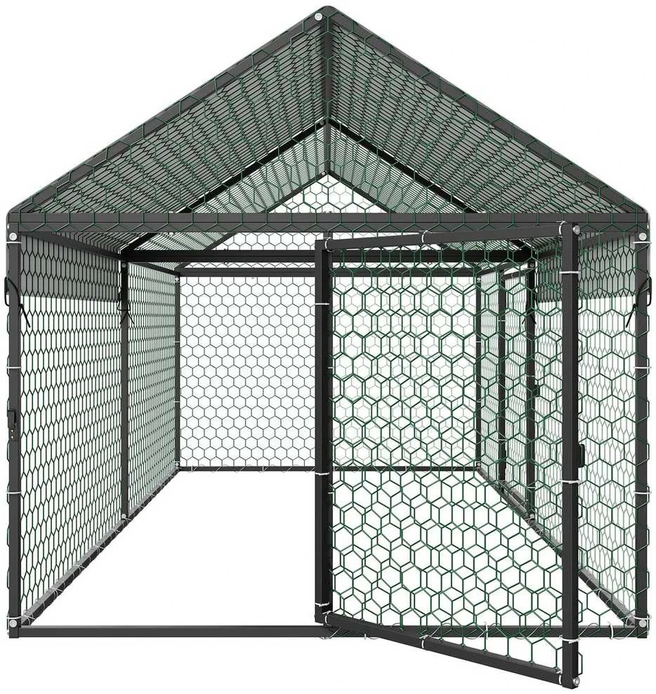 VEVOR Metalinė vištidė 4-6 vištoms, 1 x 2 x 1 m