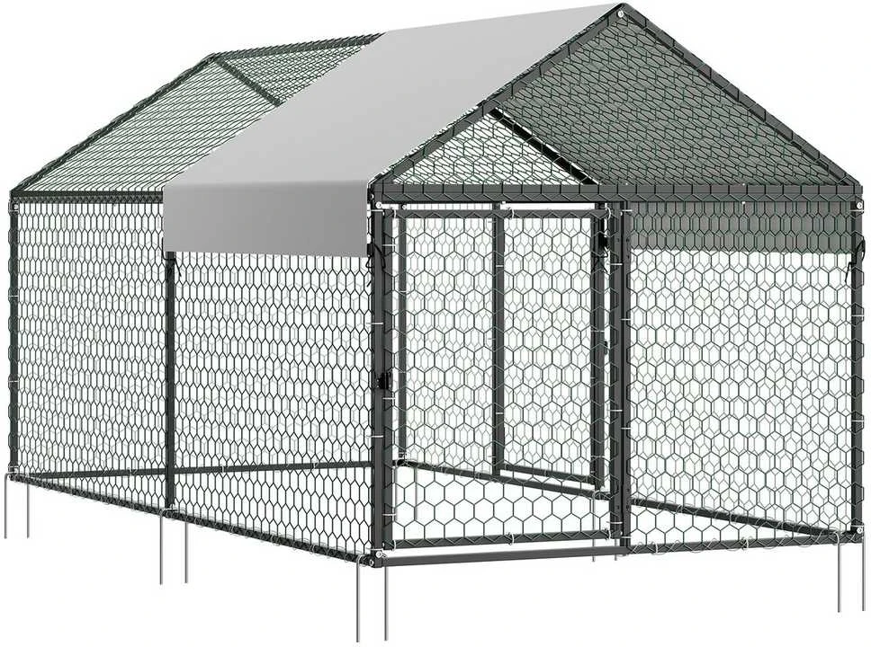 VEVOR Metalinė vištidė 4-6 vištoms, 1 x 2 x 1 m