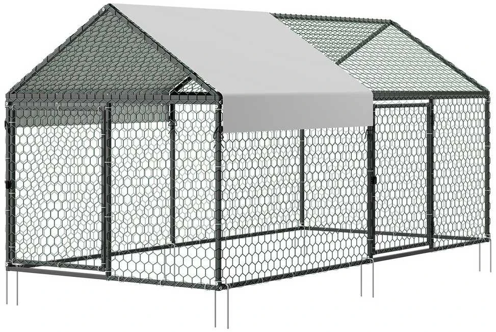 VEVOR Metalinė vištidė 4-6 vištoms, 1 x 2 x 1 m