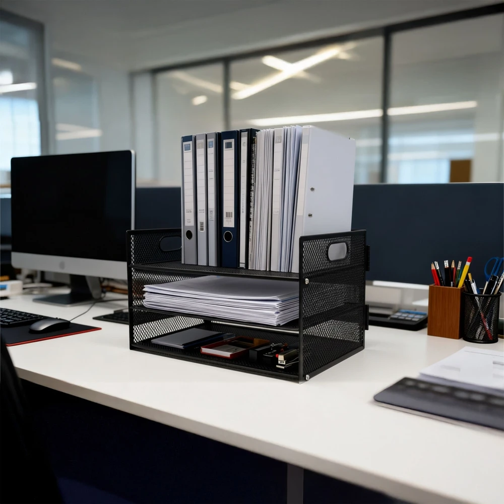 Relaxdays Metalinis dokumentų organizatorius su 3 skyriais