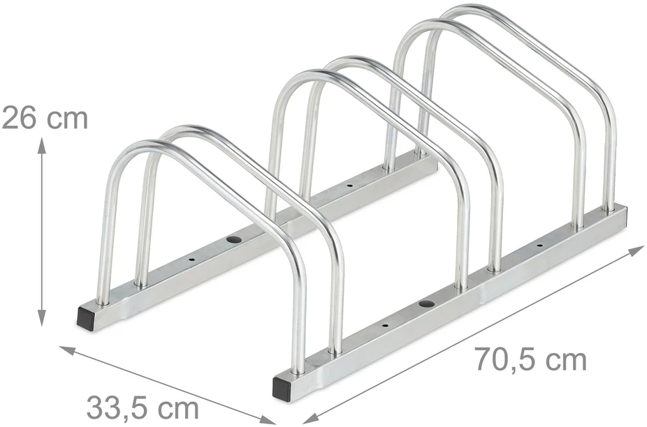 Relaxdays Metalinis dviračių stovas 3 dviračiams