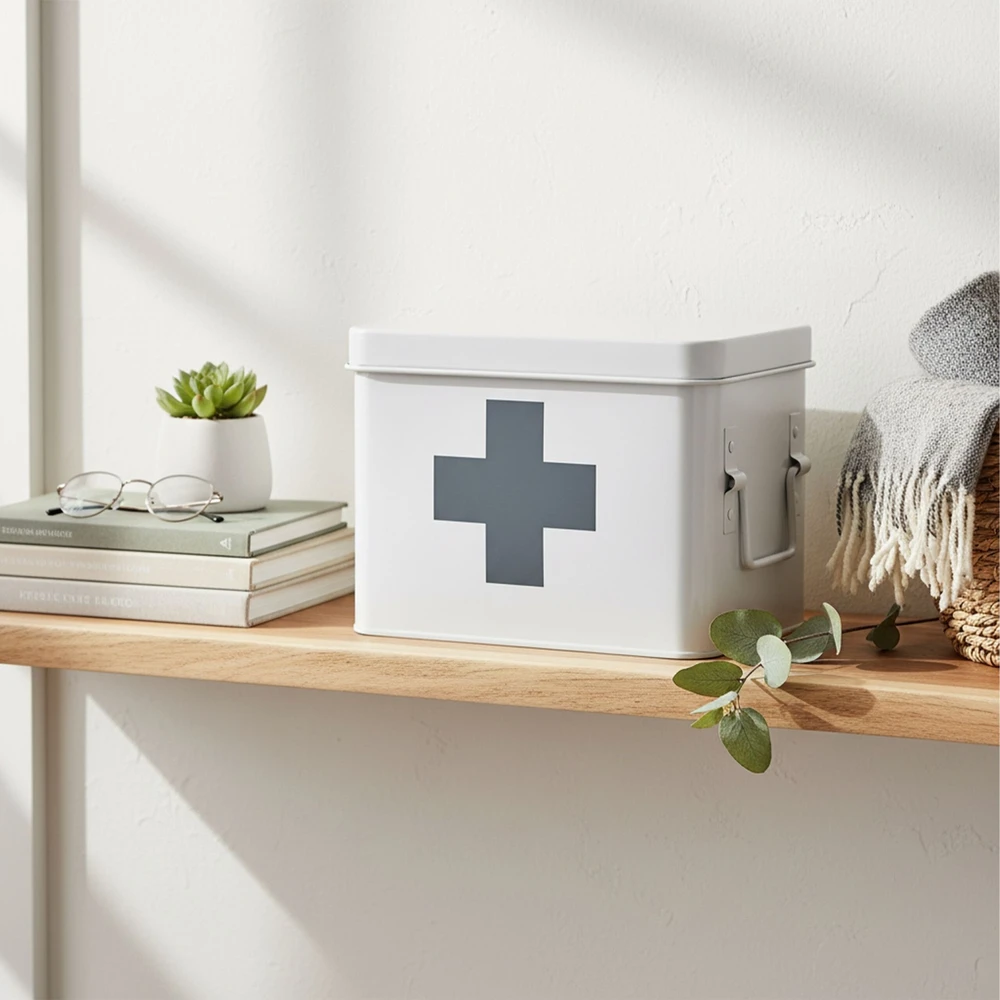 Relaxdays Metalinis medicininis dėklas