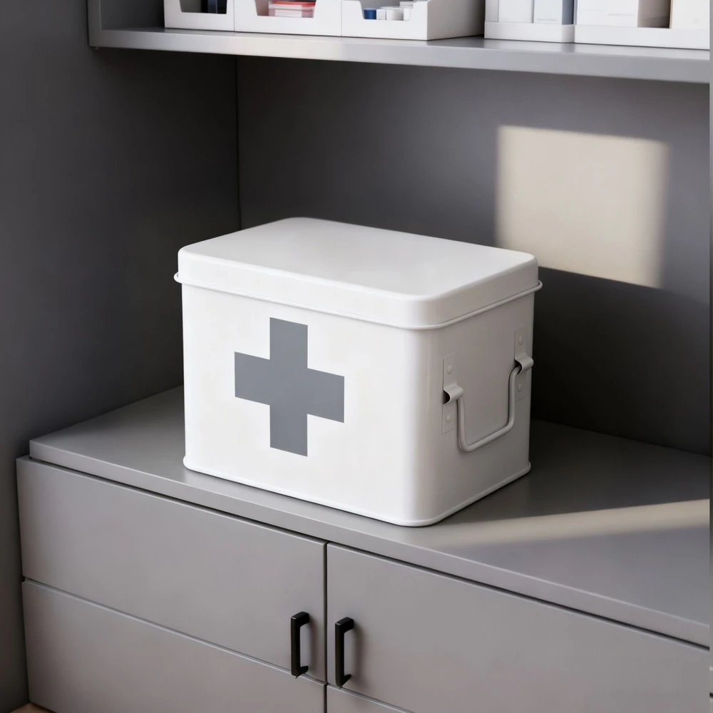 Relaxdays Metalinis medicininis dėklas