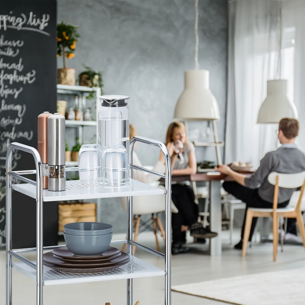Relaxdays Metalinis namų serviravimo vežimėlis