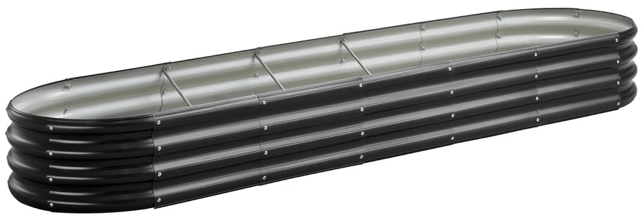 VEVOR Metalinė daržovių lysvė 239x60x27cm tamsiai pilka