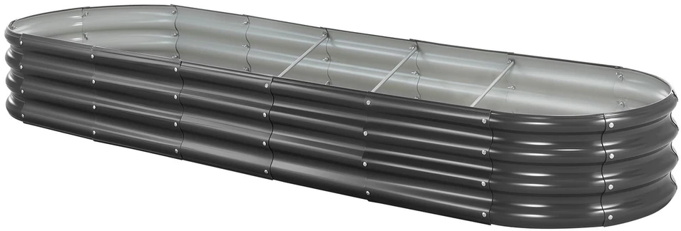 VEVOR Metalinė daržovių lysvė 239x60x27cm tamsiai pilka