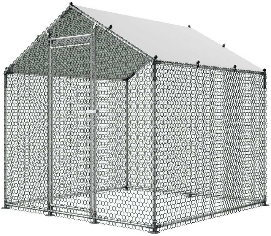 VEVOR Metalinis paukštidės aptvaras 2x2x2 m