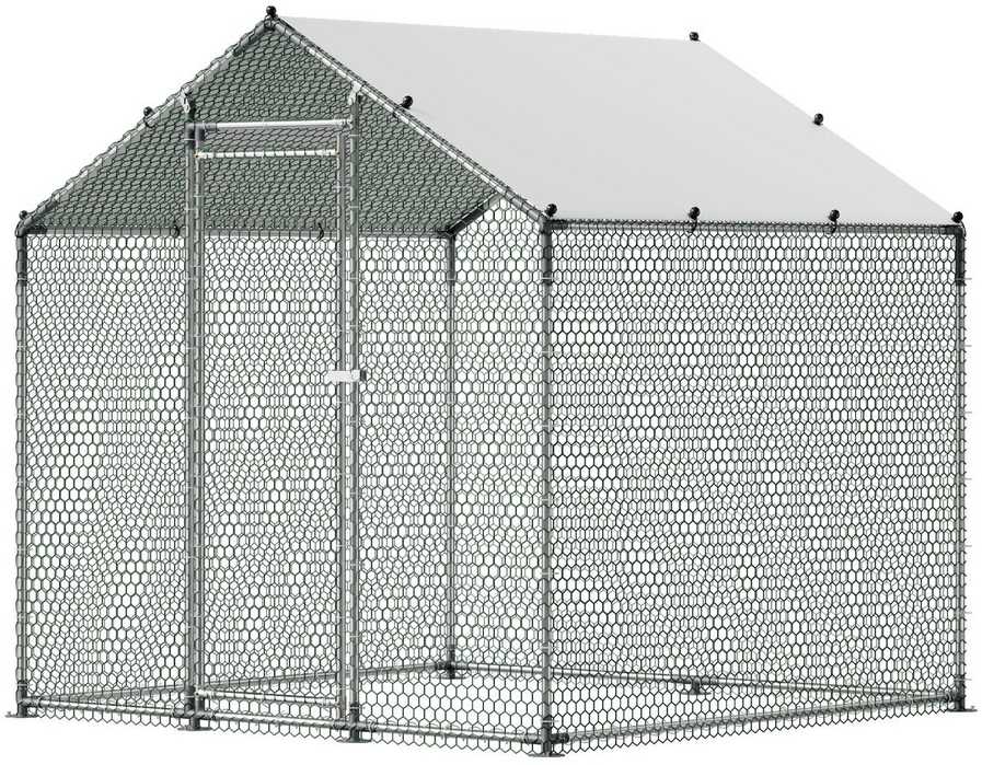 VEVOR Metalinis paukštidės aptvaras 2x2x2 m