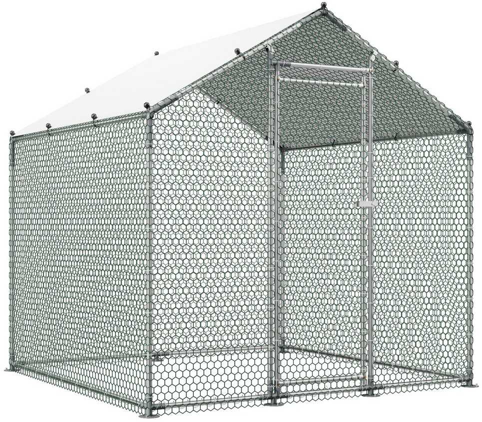 VEVOR Metalinis paukštidės aptvaras 2x2x2 m