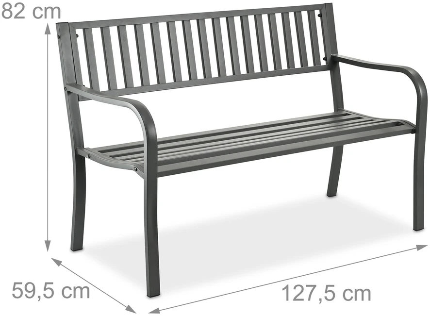 Relaxdays Metalinis sodo suoliukas