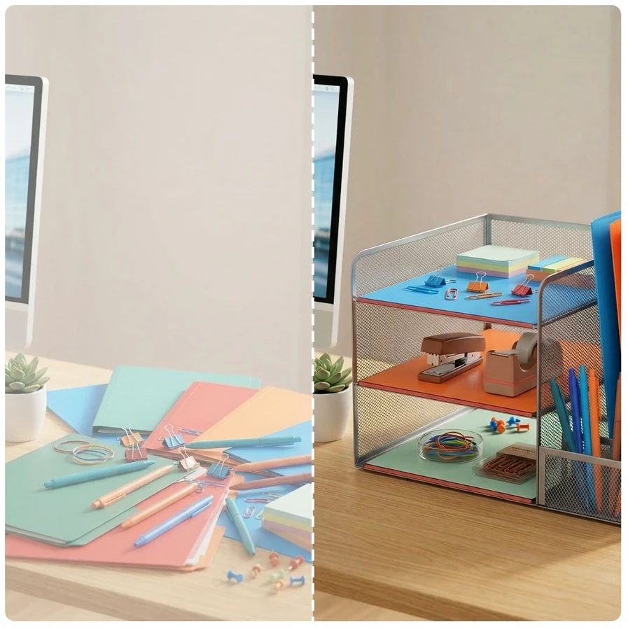 Relaxdays Metalinis stalo organizatorius, 5 skyriai
