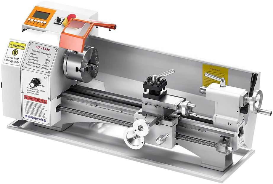 VEVOR Metalo tekinimo staklės 22 x 45 cm, automatinis padavimas