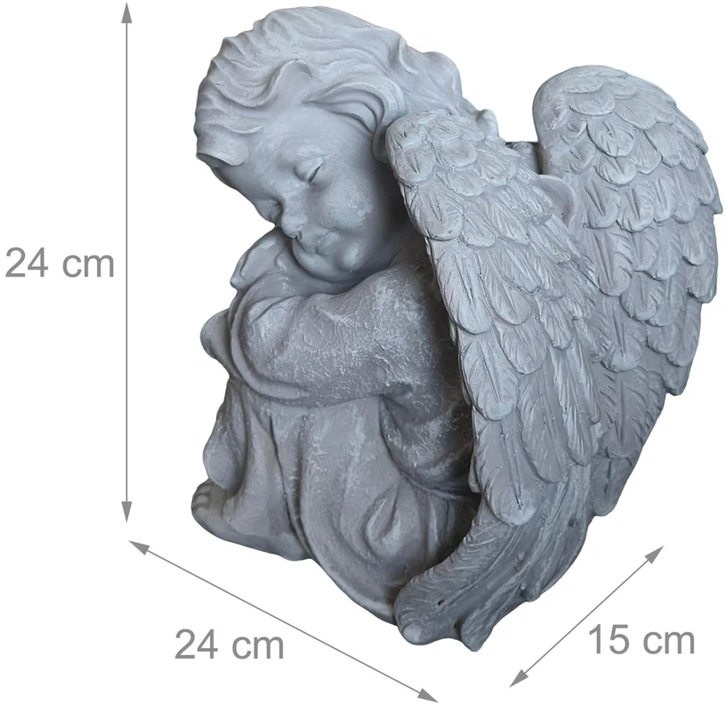 Relaxdays Miegantis kapo angelas 24 cm