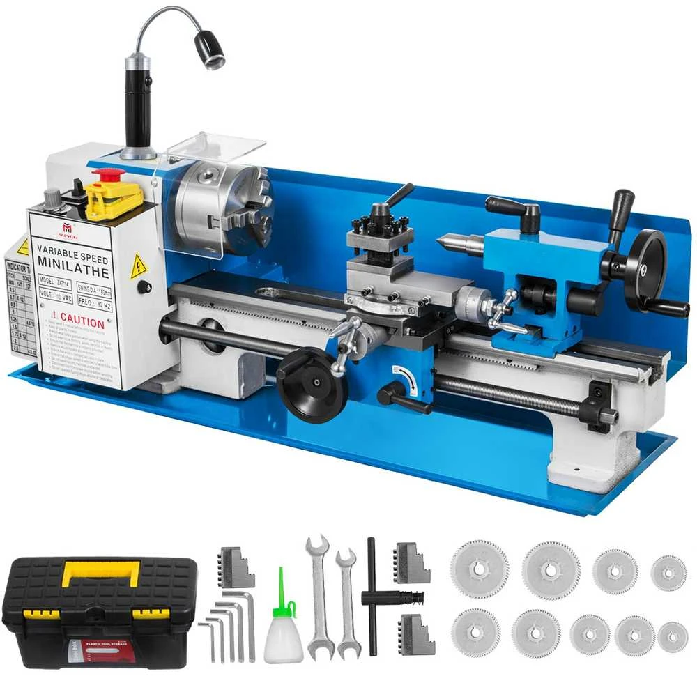 VEVOR Mini metalo tekinimo staklės 550 W, 50-2500 RPM