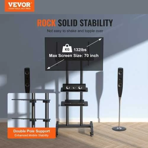 Sofa VEVOR Mobilus TV stovas 32-70 colių televizoriams