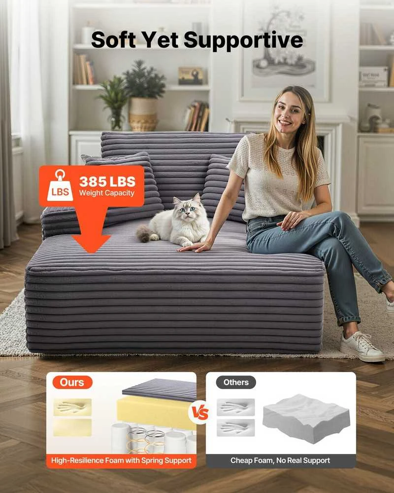 Vevor Moderni minkšta gultai su pagalvėmis