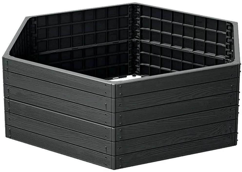 Prosperplast Modulinė daržinė, antracito, 6 segmentai