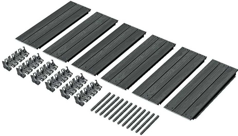 Prosperplast Modulinė daržinė, antracito, 6 segmentai