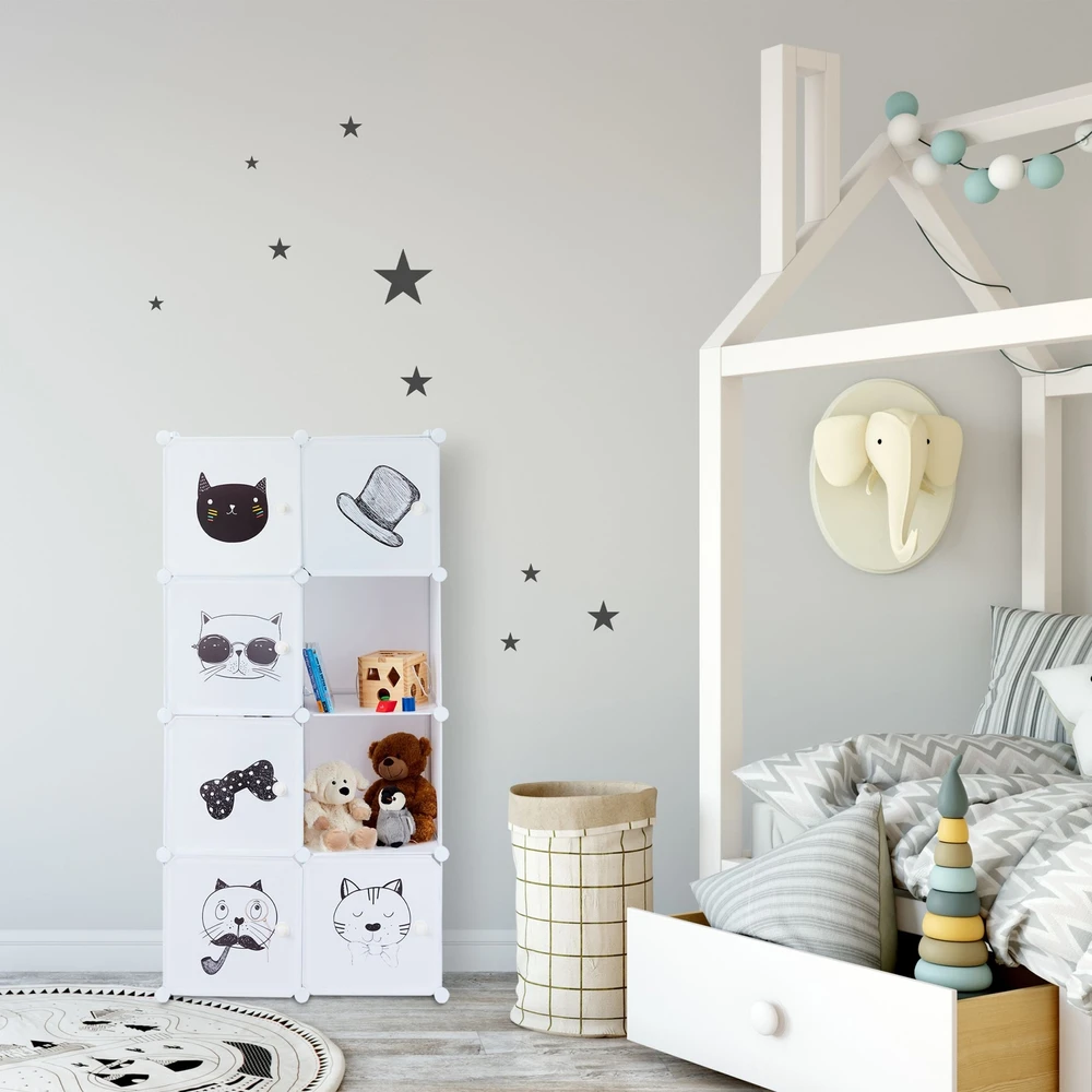 Relaxdays Modulinė vaikiška kubelių spintelė